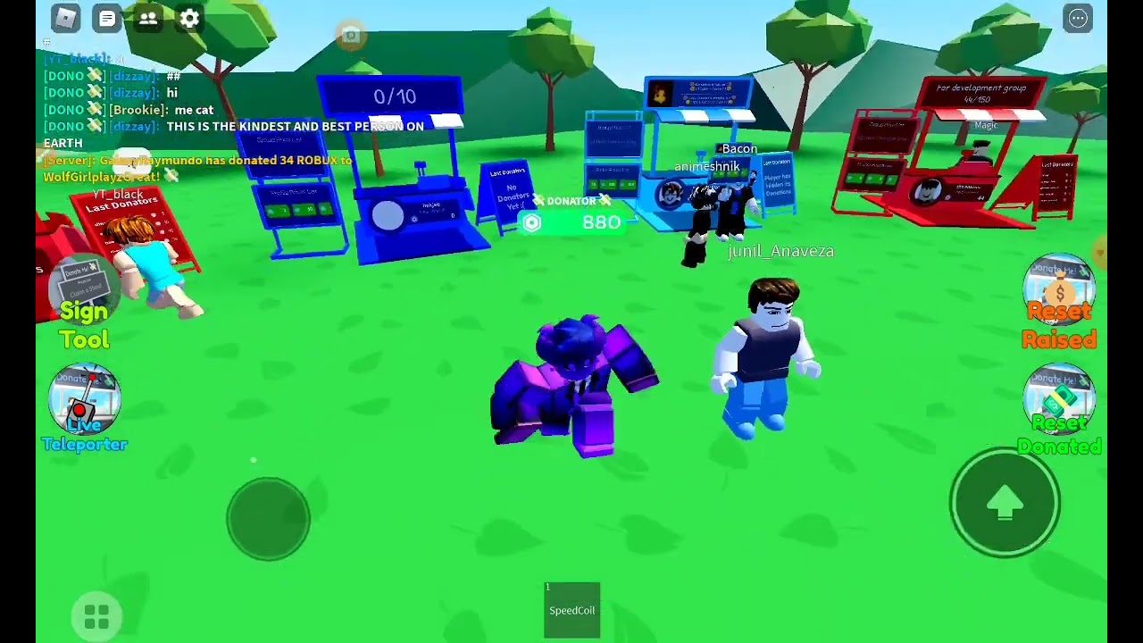 I DONATED 1K ROBUX TO RANDOM PEOPLE IN 