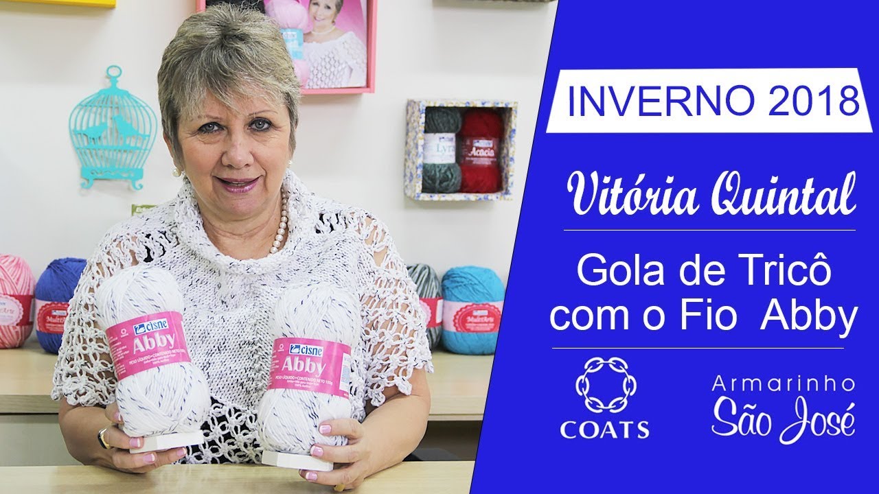 Lã Abby - Como fazer Gola de Tricô por Vitória Quintal