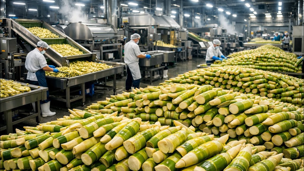 Inside the World’s Most Advanced Bamboo Shoots Processing Plant#BambooShoots