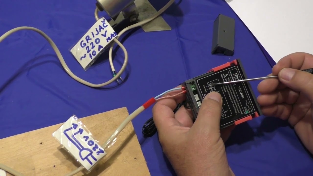 STC 3008 Spajanje termostata |  How to wire thermostat STC 3008 | Povezivanje termostata na napon
