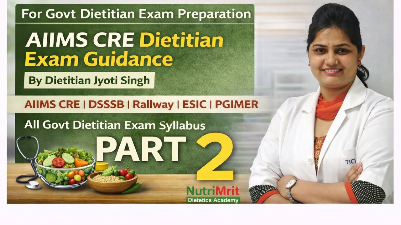 Complete Government Dietitian Exam Syllabus | AIIMS CRE, DSSSB, ESIC, Railway Dietitian|