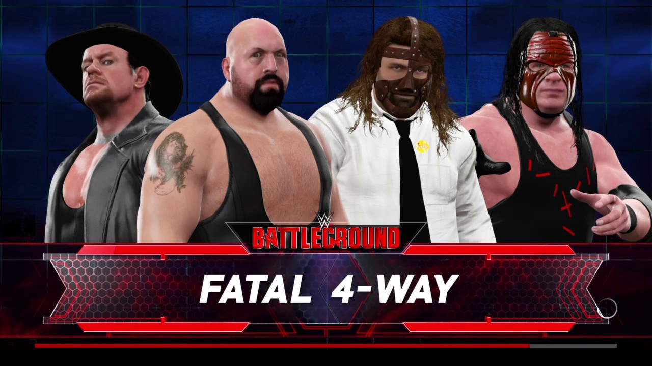 WWE 2K17 Big Show VS Mankind,Undertaker,Kane Requested Fatal 4-Way Match