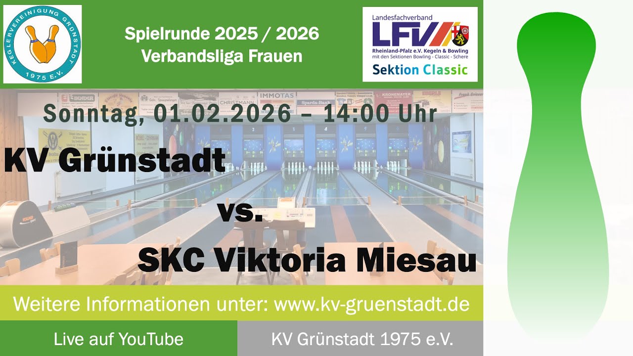 Verbandsliga RLP Frauen - 12. Spieltag: KV Grünstadt - SKC Viktoria Miesau