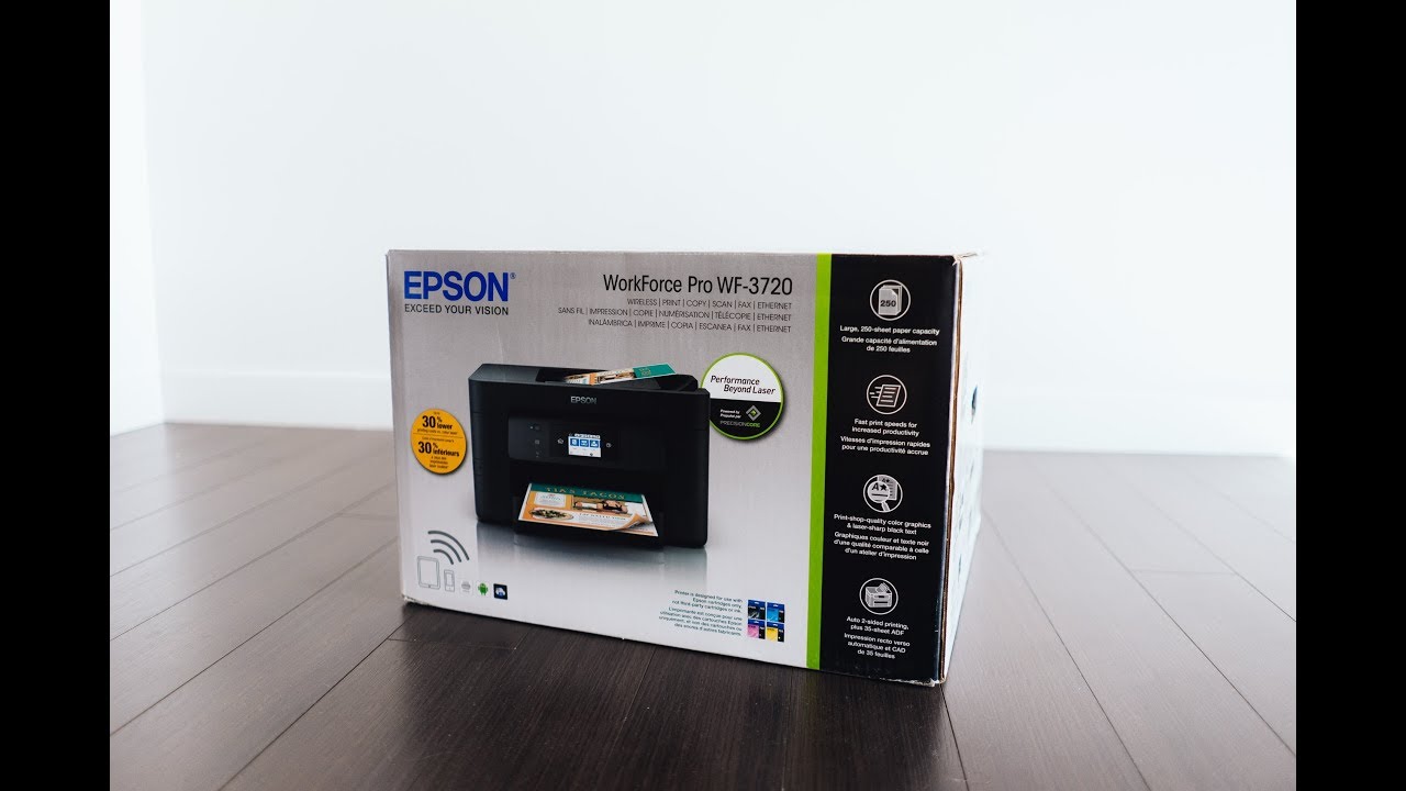 EPSON WorkForce Pro WF 3720 Printer (UNBOXING & SETUP)