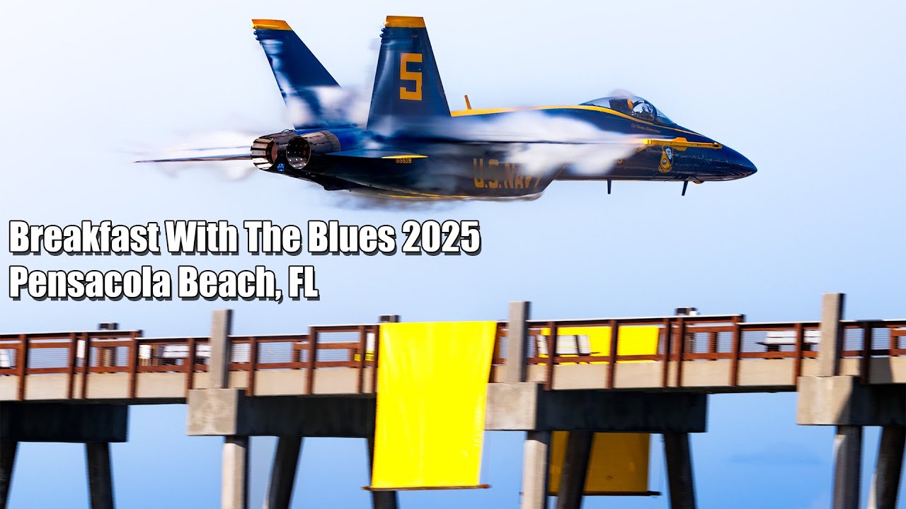 Blue Angels INSANE Circles and Arrival on Pensacola Beach | Breakfast With The Blues 2025