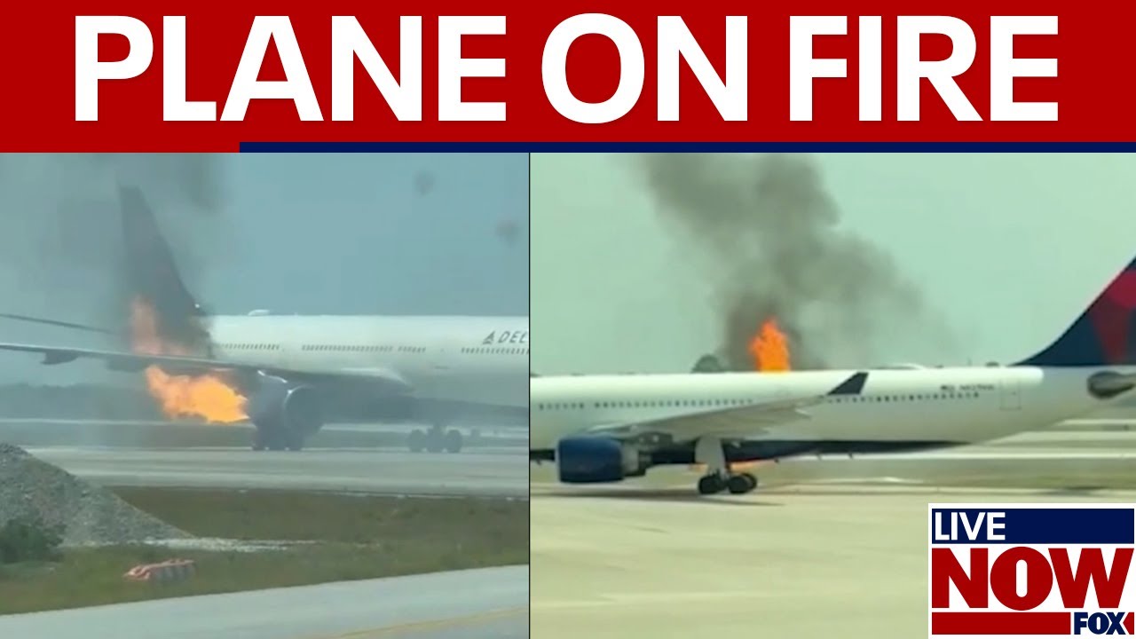 WATCH: Plane engine fire at Orlando airport