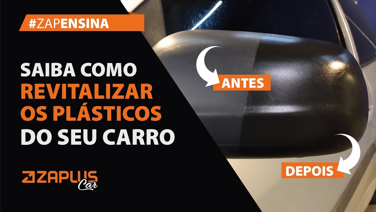 COMO REVITALIZAR PLÁSTICOS do seu carro 🚘 Restaurar plástico ressecado RETROVISOR, PARA-CHOQUE etc.