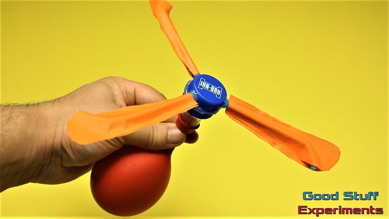 How to Make a Balloon Helicopter - DIY Flying Helicopter