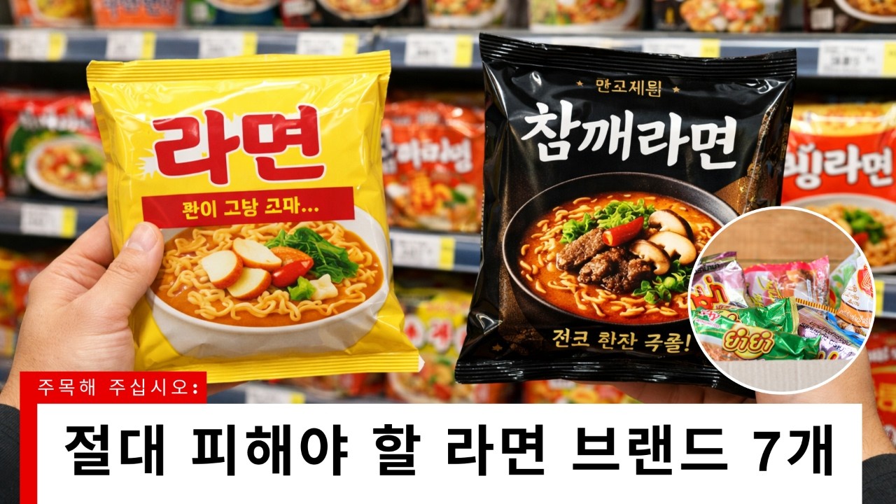 절대 피해야 할 라면 브랜드 7개 (근데 2개는 진짜 좋음)