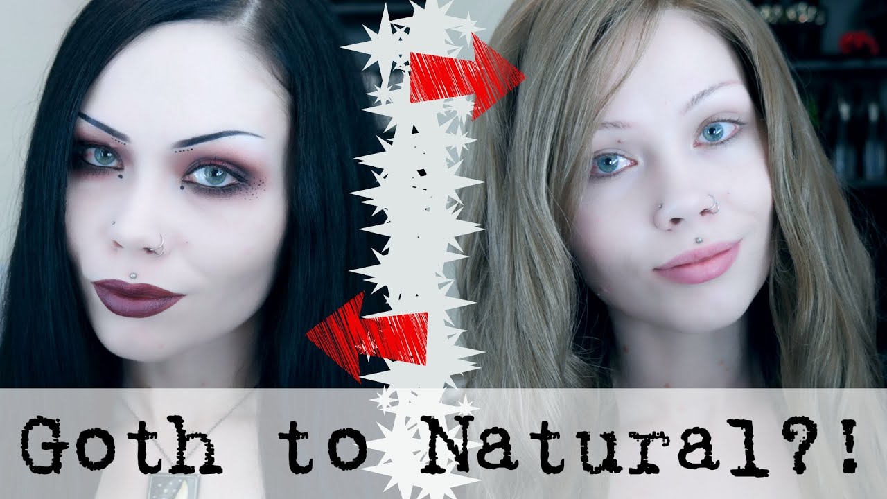 GOTH TO NATURAL TRANSFORMATION || Makeup Challenge - ReeRee Phillips