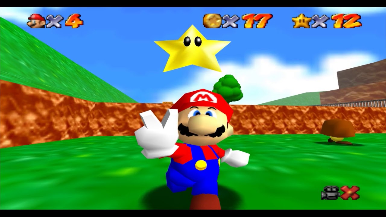 Super Mario 64 - Bob-omb battlefield fase 1 todas as estrelas
