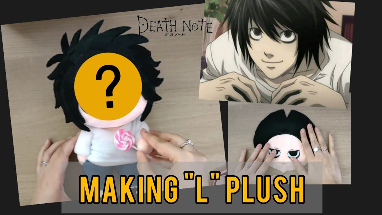 How to Make L (Lawliet) Plush, Easy Death Note Plush DIY + Template