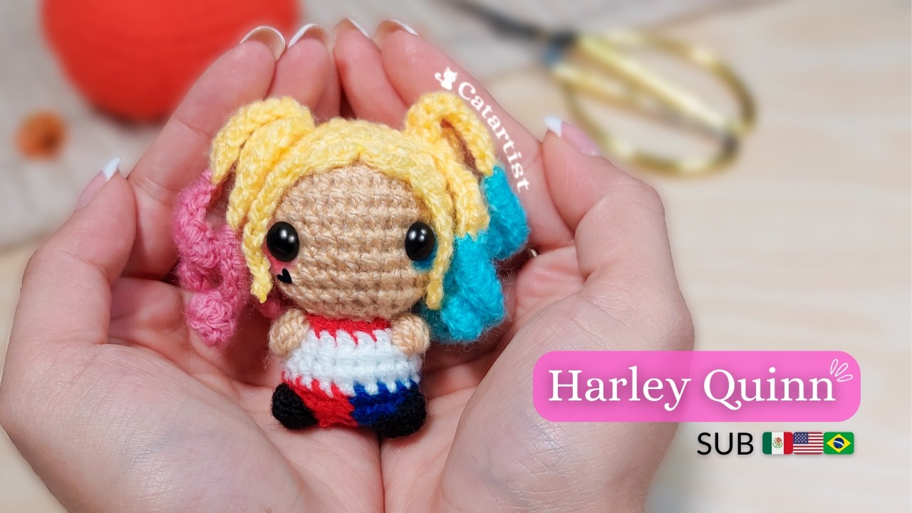 😍🩷 Harley Quinn Amigurumi - Crochet Tutorial paso a paso FACIL | ESP - ENG