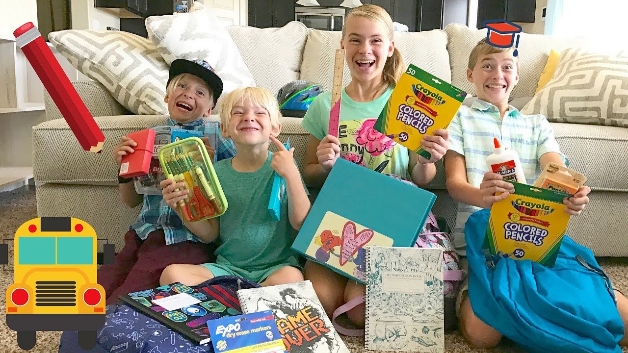 Homeschool TO Public School | 4 Kids First Time School Supplies