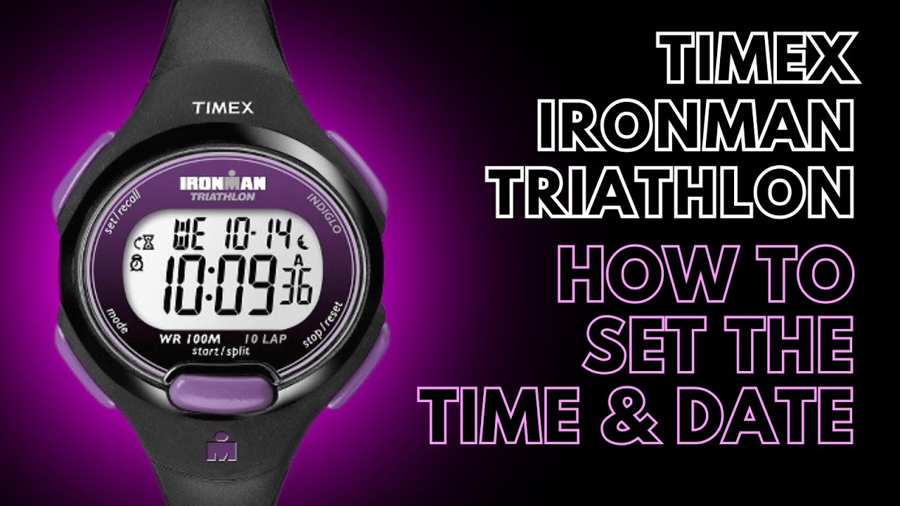 Как установить время и дату на цифровых часах Timex Ironman Triathlon