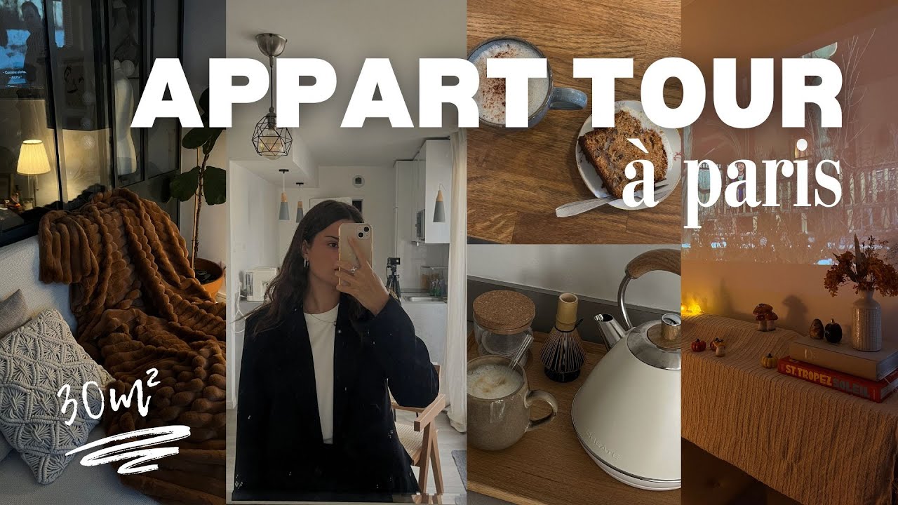 APPARTEMENT TOUR | 30m2 À PARIS (très cosy) 🍂🧸 & haul décoration d'automne