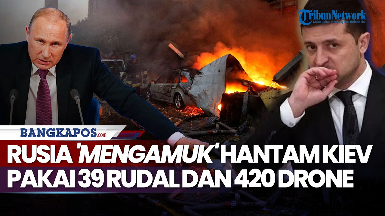 Rusia 'Mengamuk' Hantam Ukraina Pakai 39 Rudal dan 420 Drone