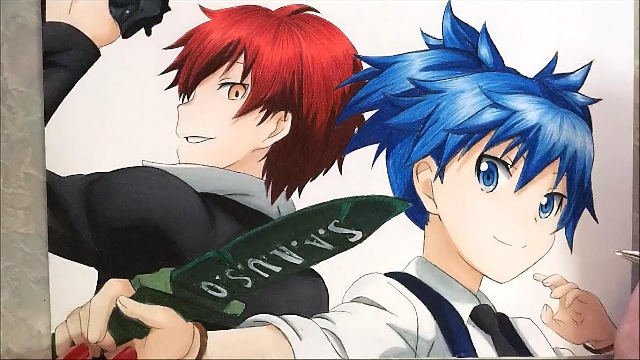 Karma & Nagisa Speed Drawing (Assasination Classroom)