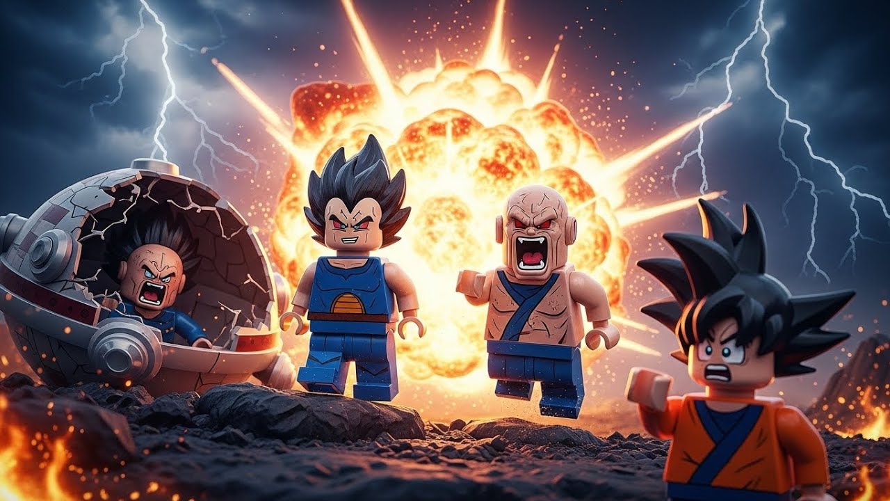 Goku Lego Cartoon Part 11 – Saiyan Showdown: Nappa and Vegeta Arrive