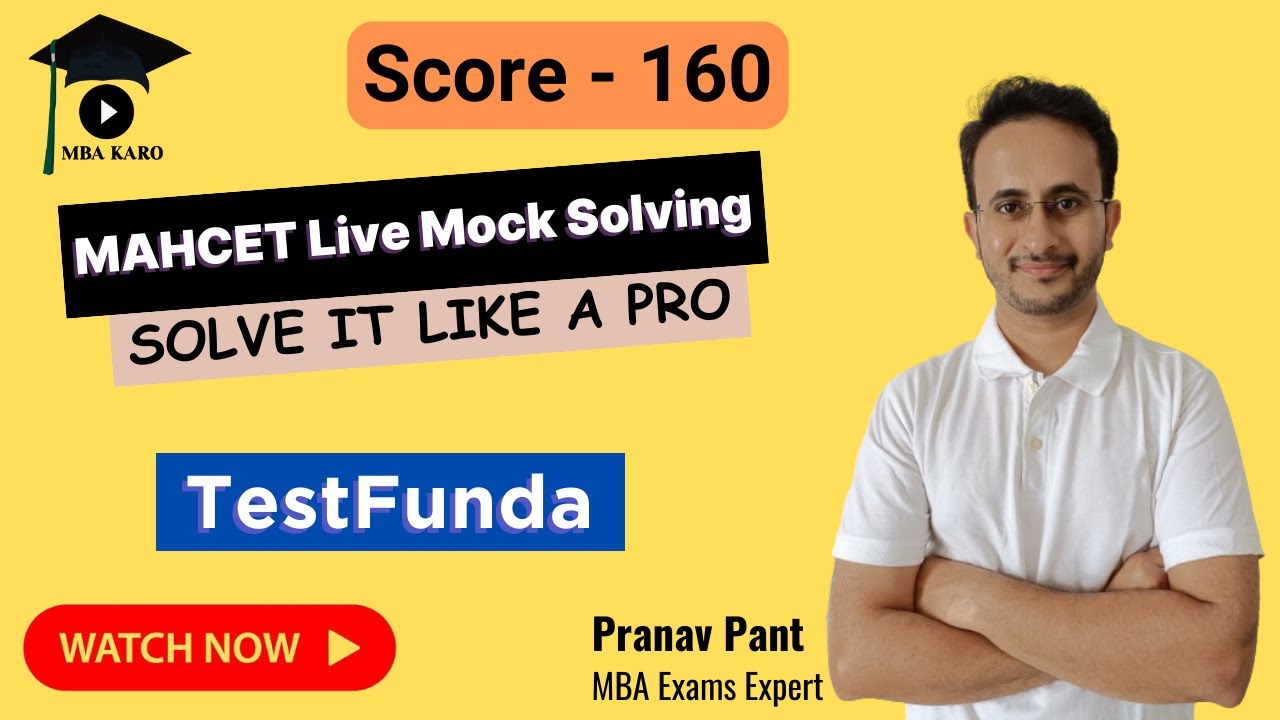 MAHCET Live Mock Solving - TestFunda | Solve it like a Pro | Tips to Boost Score