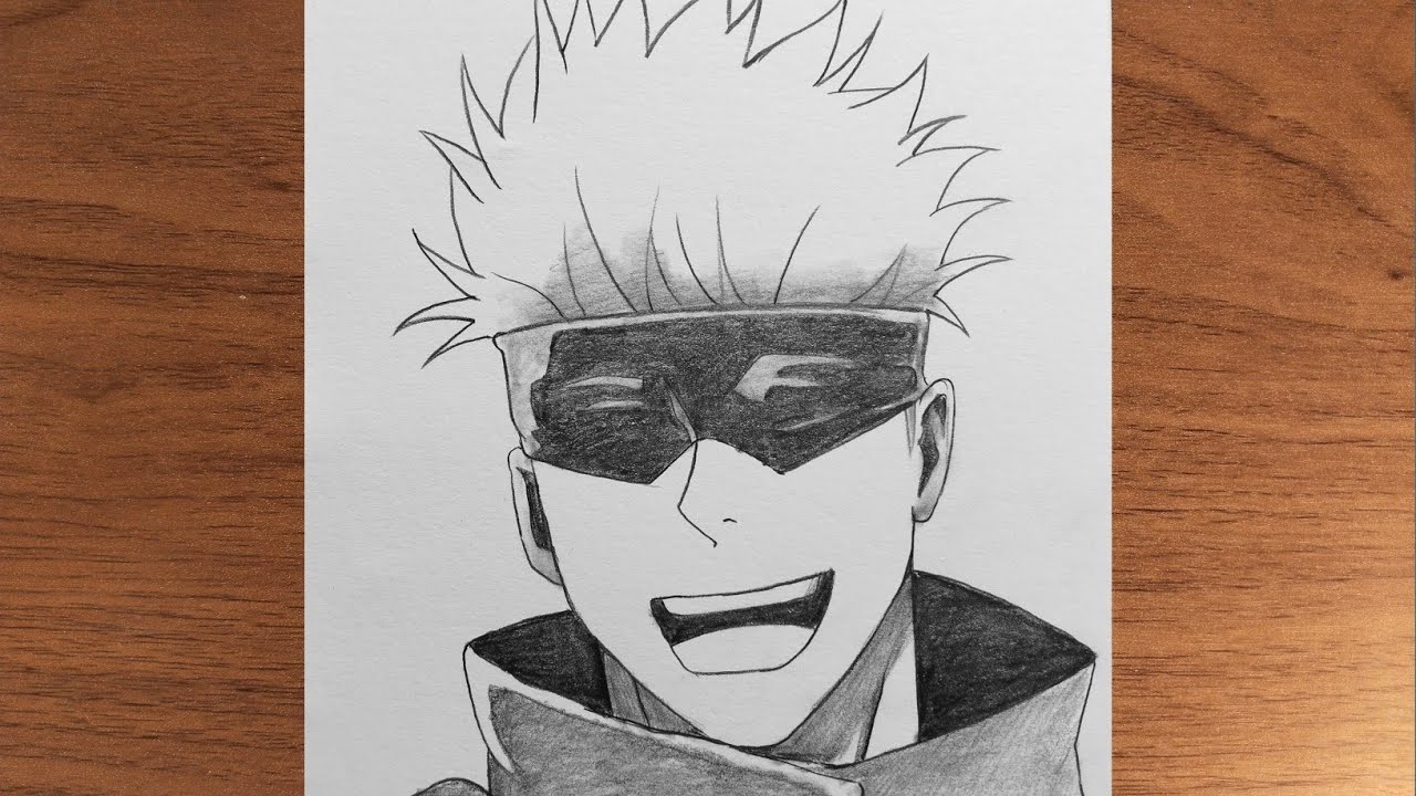 Easy Anime Drawing || How to Draw Gojo Satoru Step by Step || Anime Drawing for Beginners