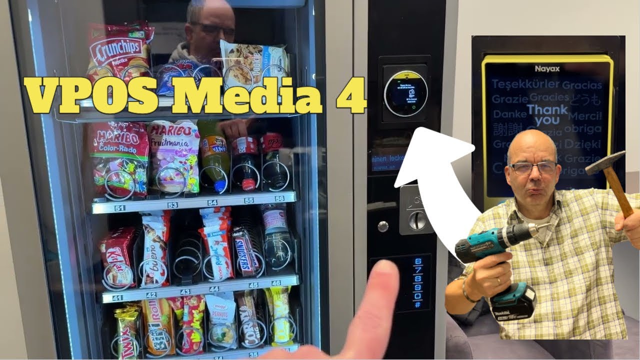 Das neue Nayax VPOS Media 4 Zahlungsterminal