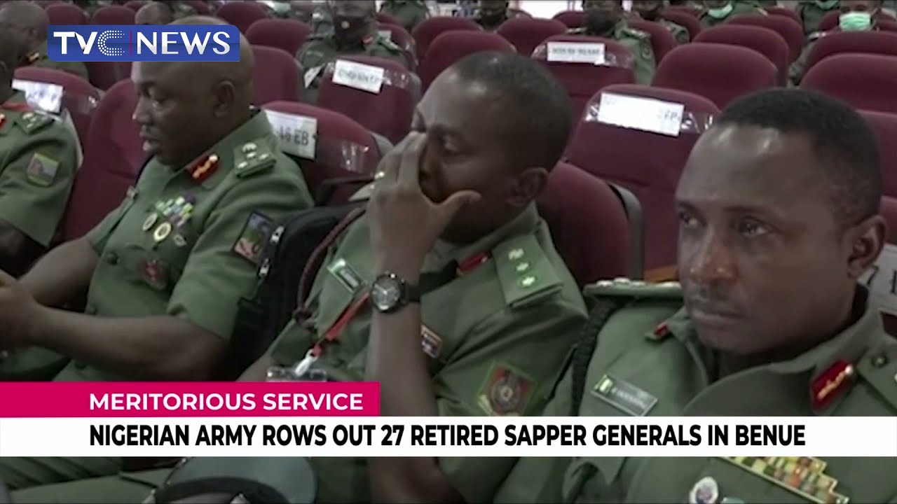 Nigerian Army Rows Out 27 Retired Sapper Generals In Benue For Honours