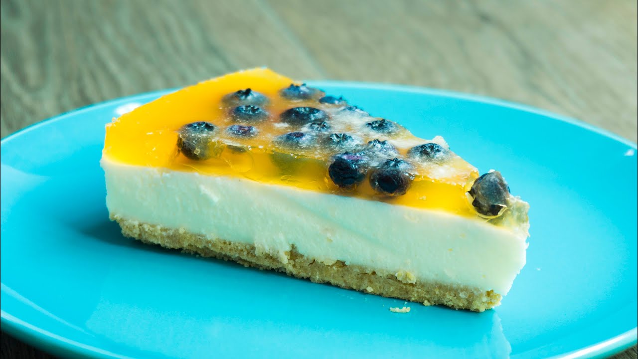 No-Bake Blueberry Gelatin Cheesecake Recipe