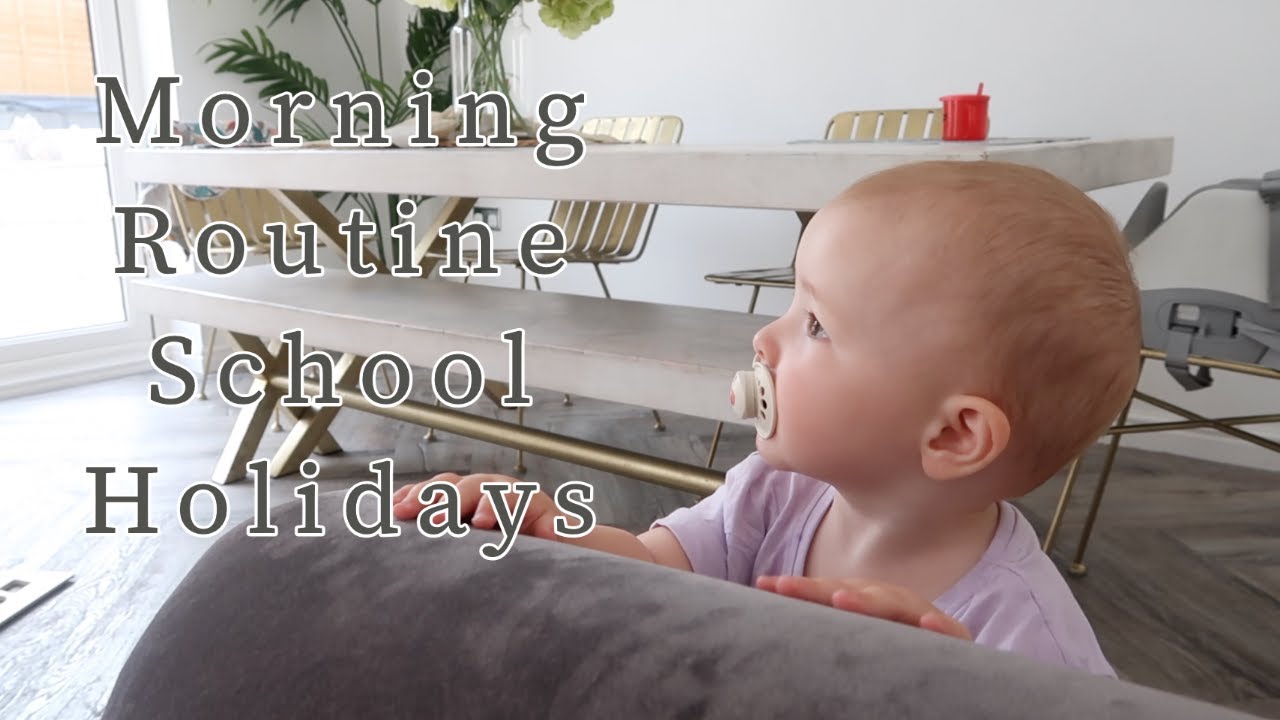 SLOW MORNING ROUTINE | SCHOOL HOLIDAYS | REAL AND RAW MUM ROUTINE WITH 2 KIDS | ellie polly