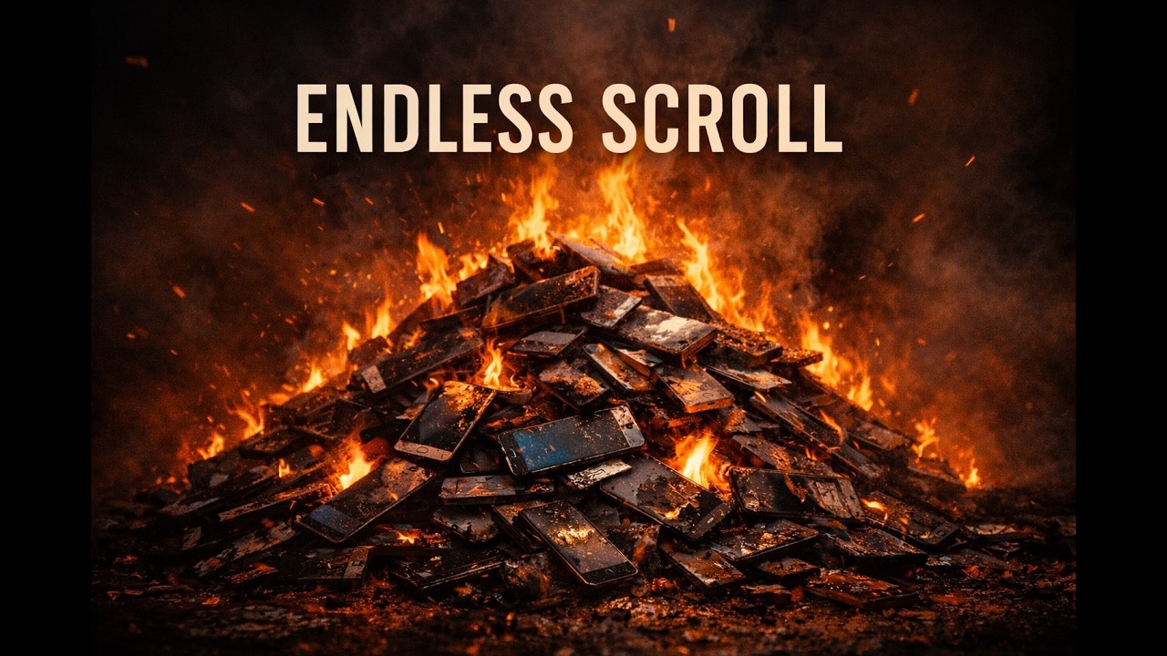 Scroll Until It Burns | Dark Electronic Instrumental About Social Media