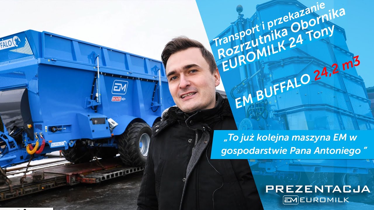 Transport i przekazanie rozrzutnika obornika 24 tony EUROMILK BUFFALO RX2470 HD+ (24,2m3)
