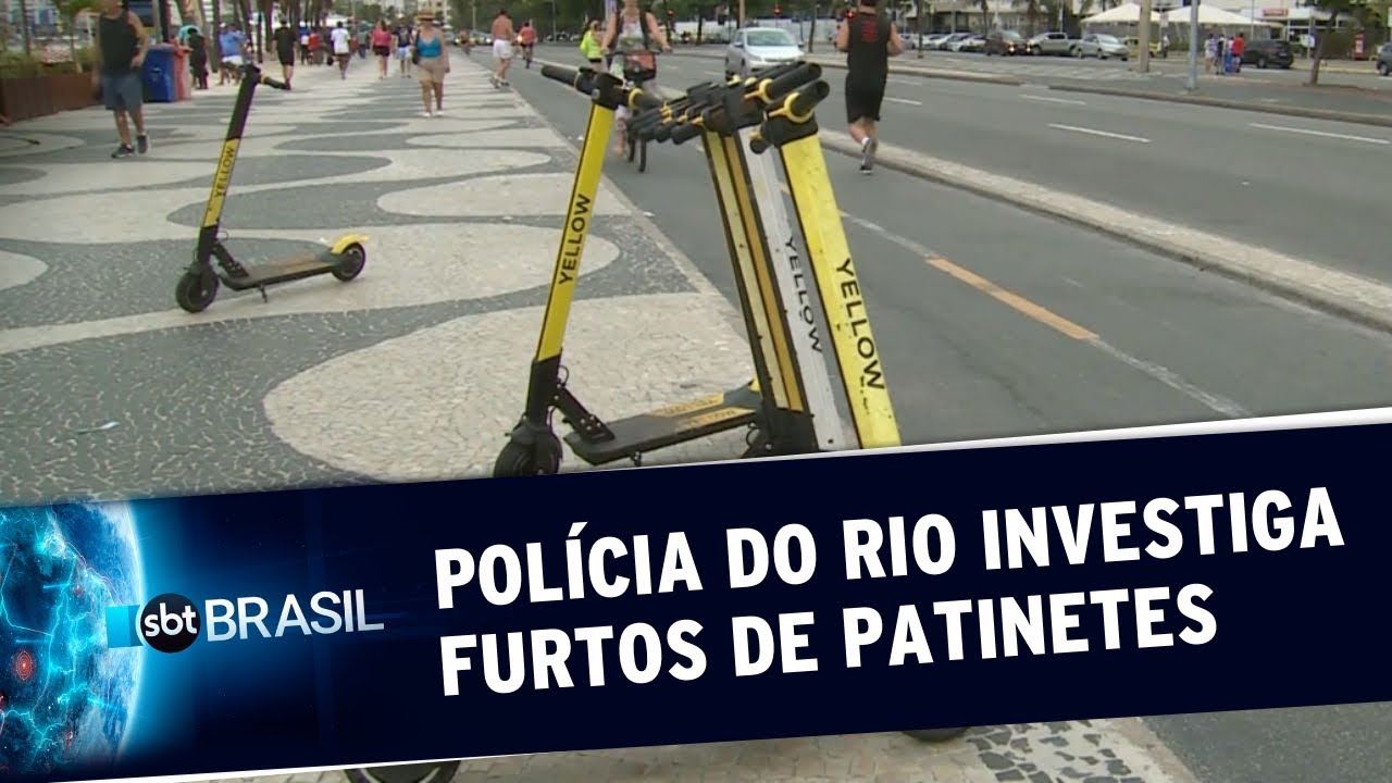Polícia do Rio de Janeiro investiga esquema de furtos de patinetes | SBT Brasil (18/10/19)