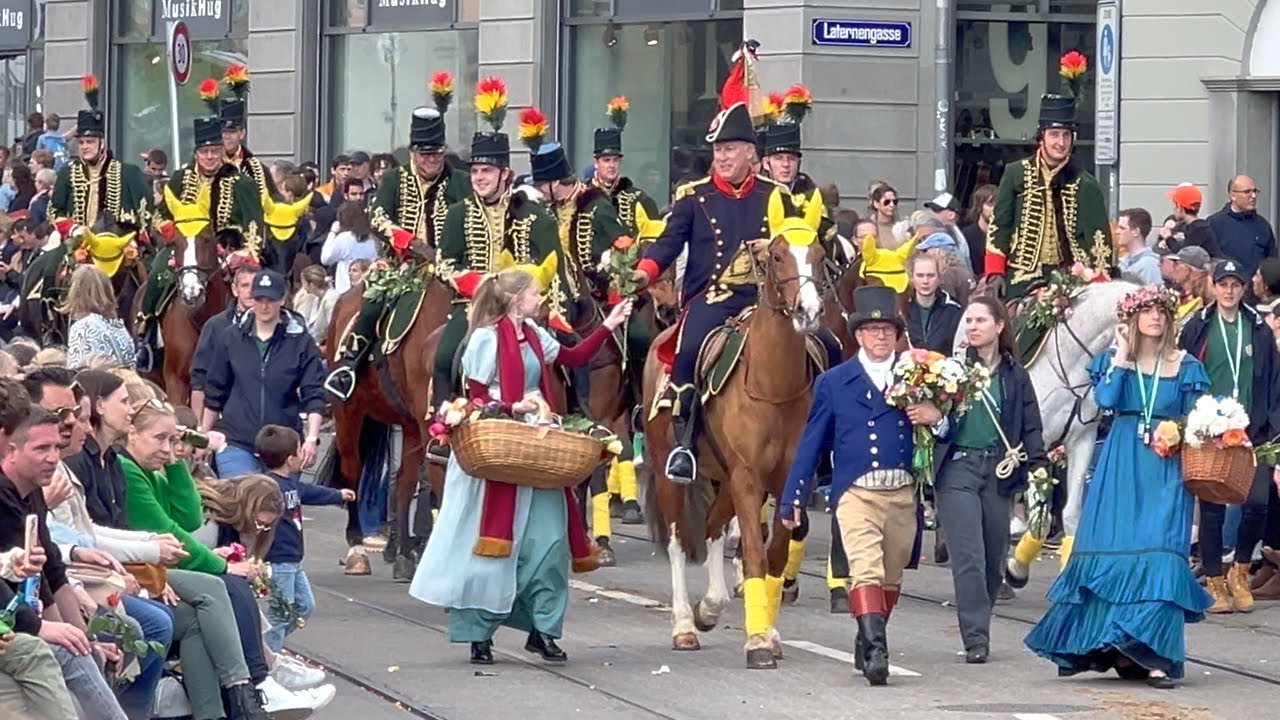 Sechseläuten 2024 Umzug in Zürich zum Böögg ⛄️ 4K