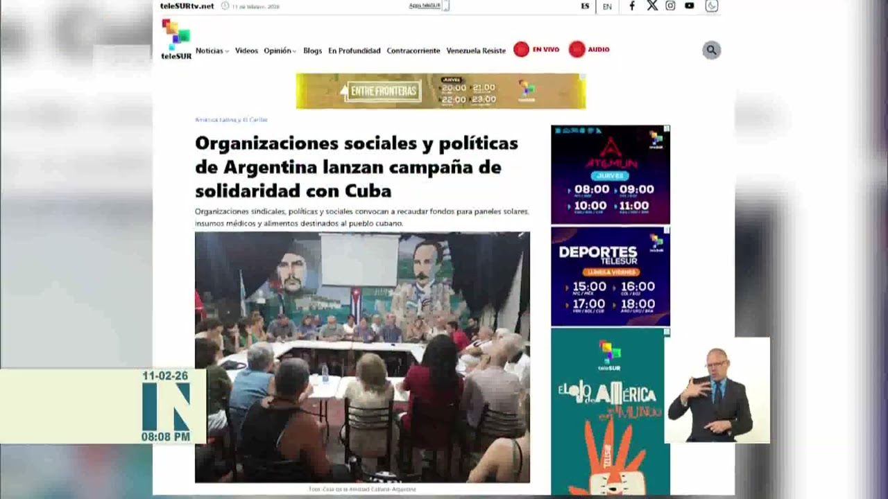Apoyo a Cuba desde Argentina ante amenazas de EE. UU.