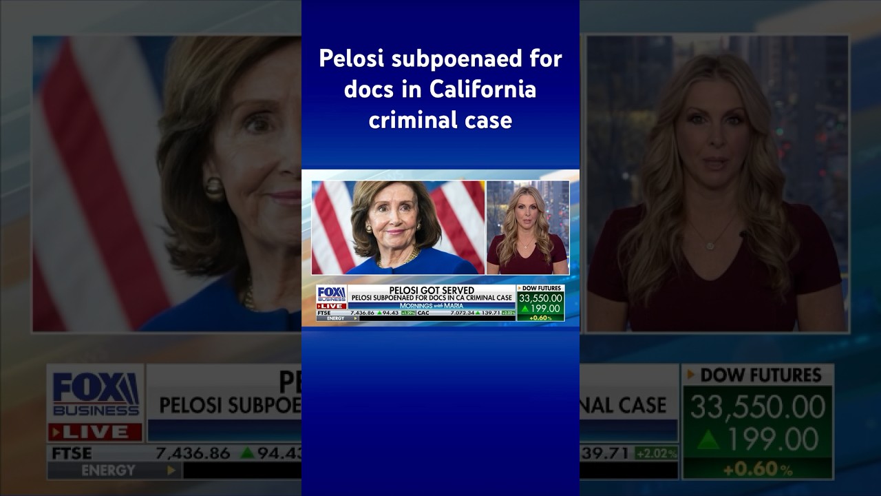 NANCY PELOSI GETS SERVED:  Lawmaker issued subpoena related to upcoming criminal case 