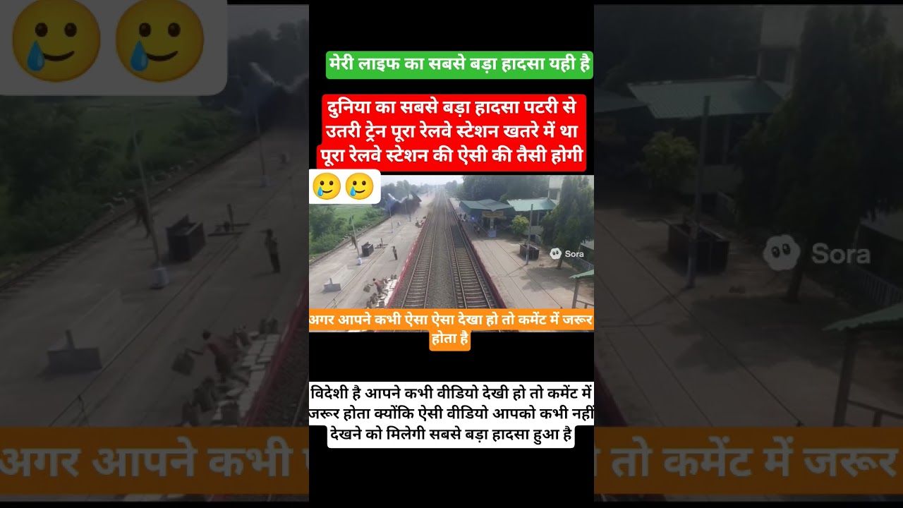 World's Most Terrifying Train Disaster! A massive train derailmentturned intoheartbreaking#Railway