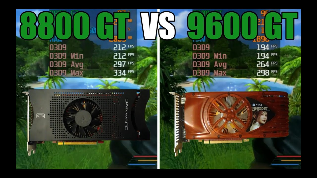 GeForce 8800 GT vs GeForce 9600 GT Test In 12 Games (No FPS Drop - Capture Card)