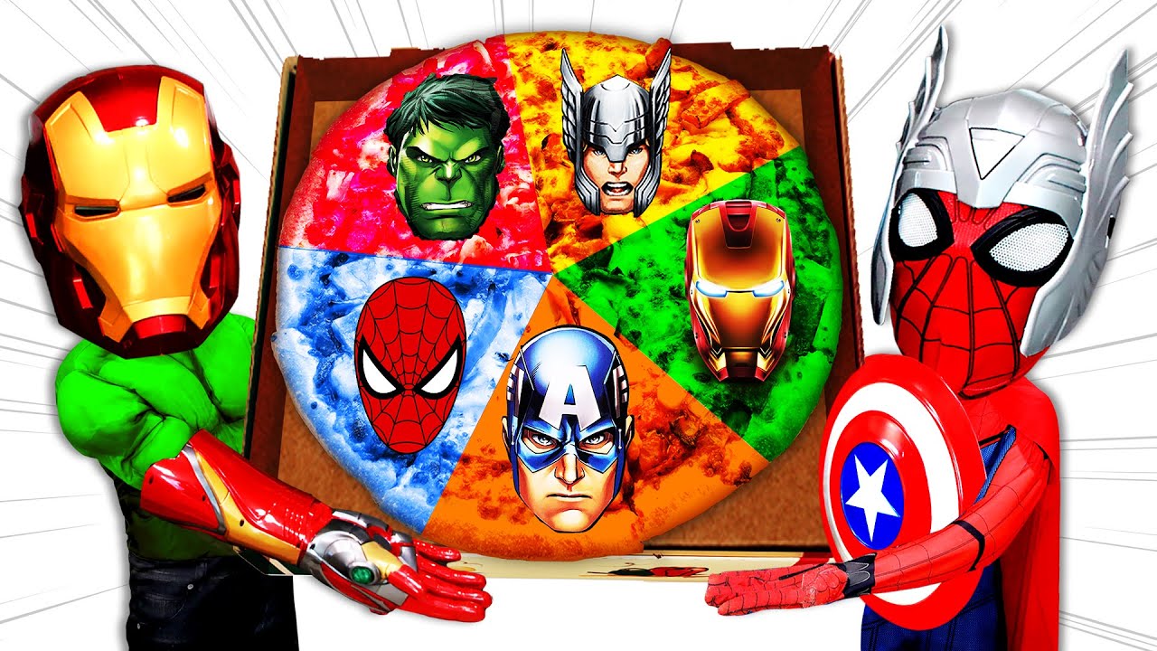 SuperHeroes Pizza 마법의 피자를 먹으면 슈퍼히어로가 된다구?! Magic Wheel costumes