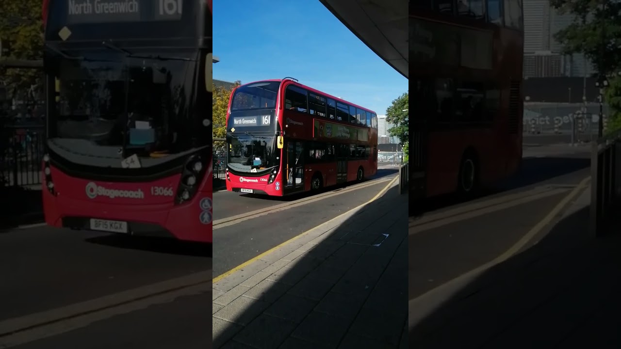 Stagecoach London BF15KGX 13066 at North Greenwich on the 161
