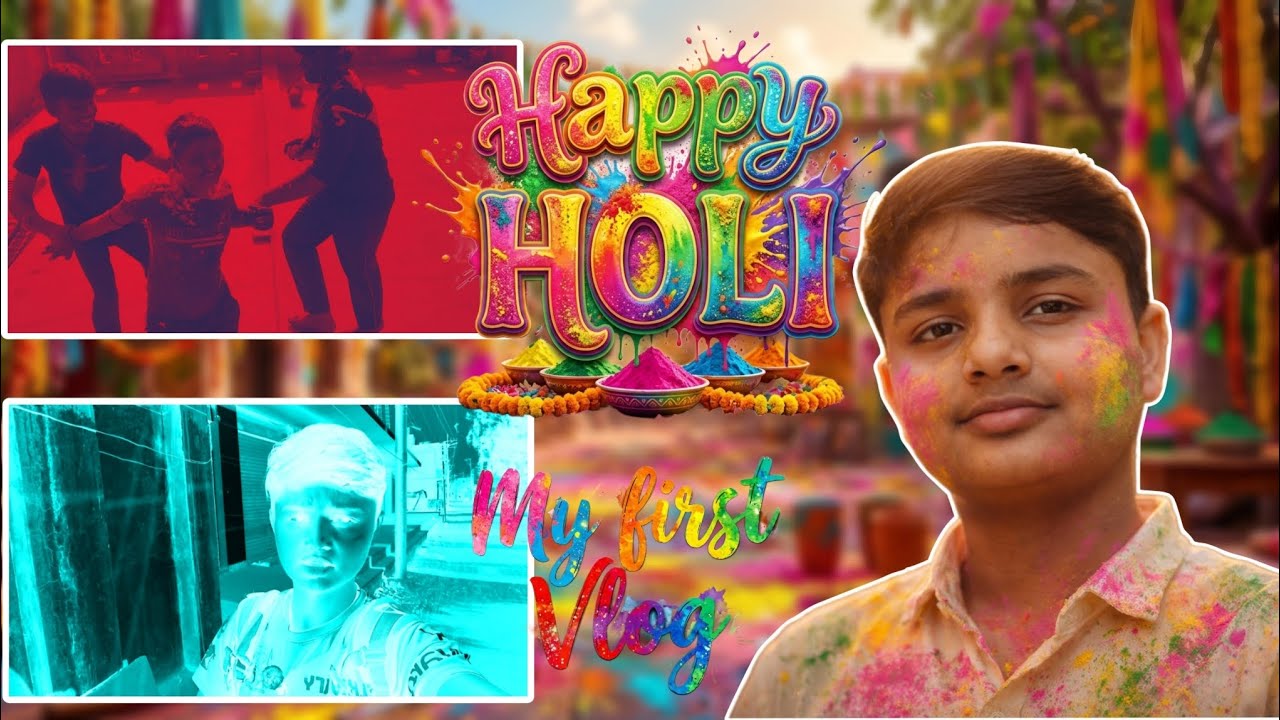My First Vlog At holi 🫟🫟 Tundla ❤️🥰 #holi #india 