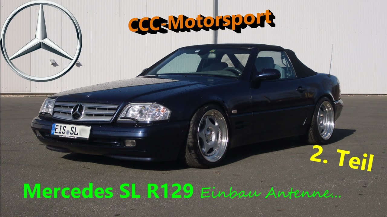 Mercedes SL R129 elektrische Antenne Einbau Hirschmann Auta 6000 KE