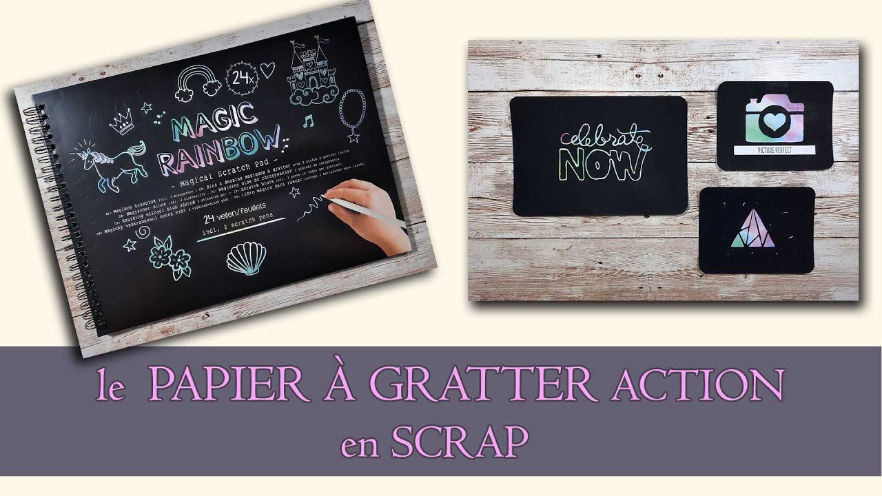 TEST du PAPIER &Agrave; GRATTER Action en SCRAP &hearts;