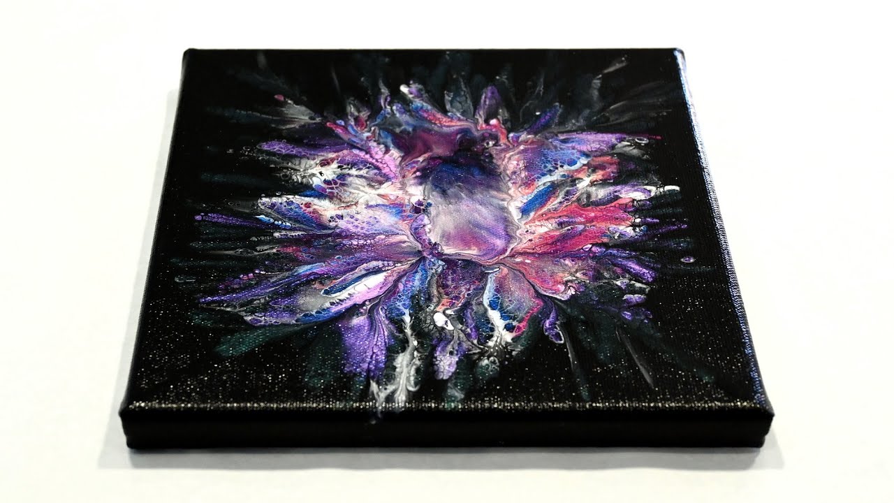 Experience the Magic🌸: Painting Beautiful Flowers WITHOUT a Brush - Acrylic Pouring Flower Dip