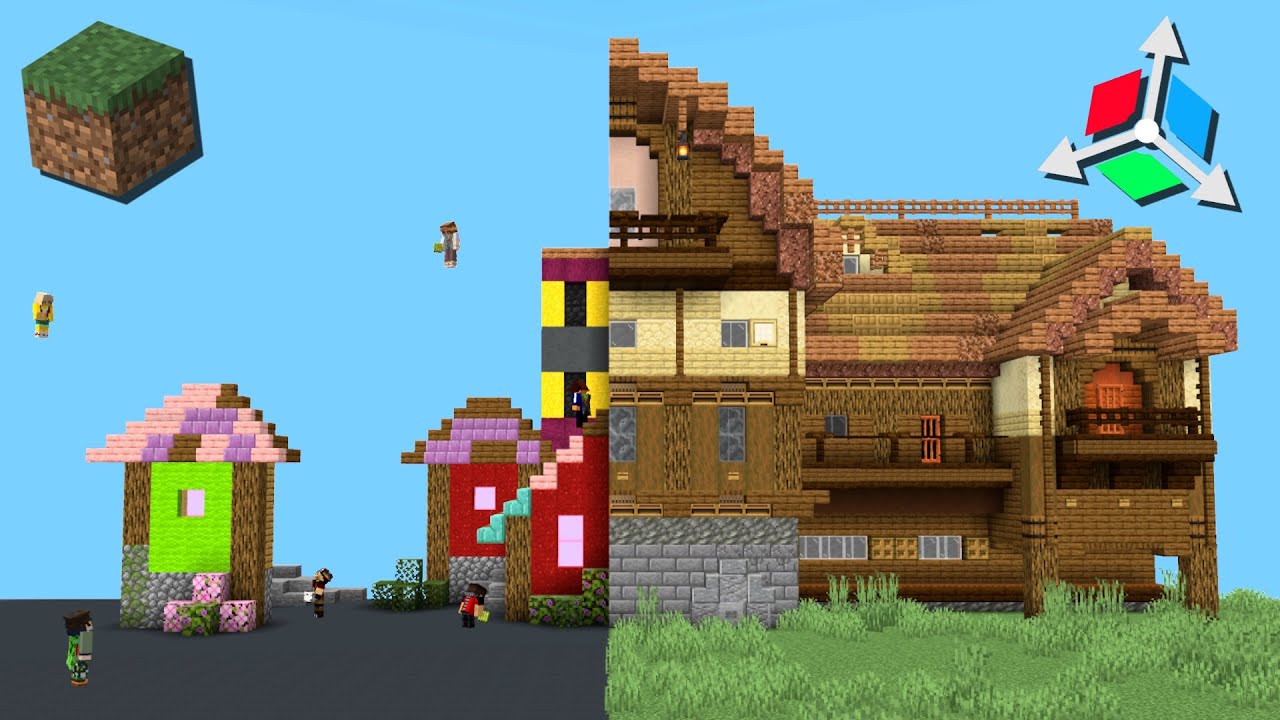 10 Minecraft Builders против Axiom