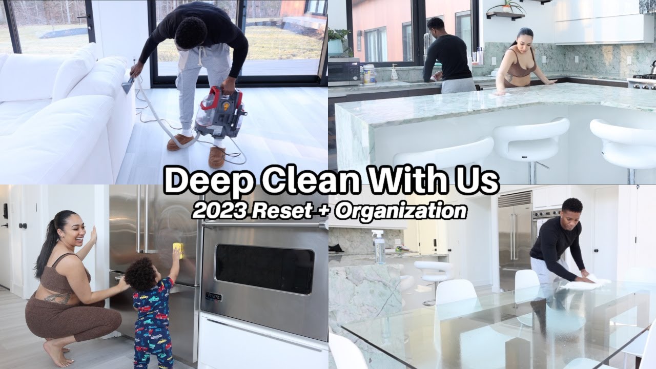 DEEP CLEAN OUR HOUSE WITH US! New Year Clean + Un-decorate *Satisfying*