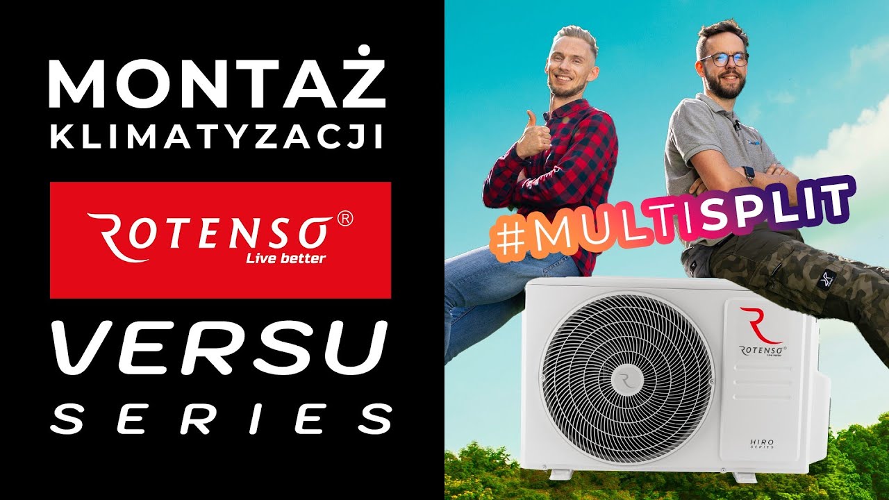🛠️ MONTAŻ Klimatyzacji MULTISPLIT w domu jednorodzinnym. Nowość! -  Klimatyzator ROTENSO Versu Cloth