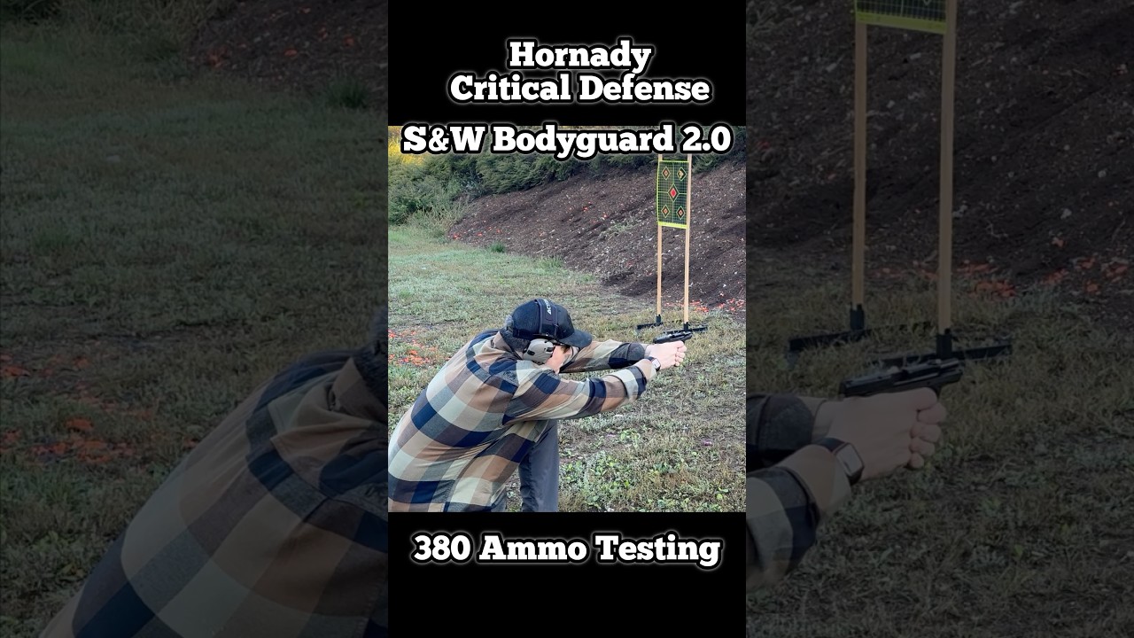 S&W Bodyguard 2.0 w/ 90 gr Hornady Critical Defense 380 ACP Ammo Testing #pocketpistol #pocketcarry