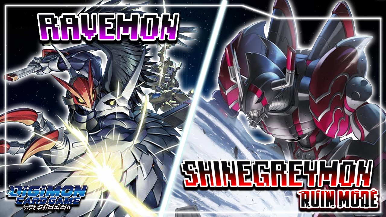 Карточная игра Digimon: Ravemon (Purple) VS Shinegreymon Ruin Mode [EX-04]