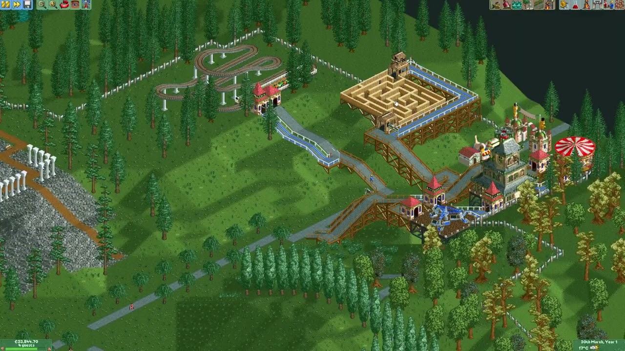 Rollercoaster Tycoon Mission 5 Evergreen Gardens