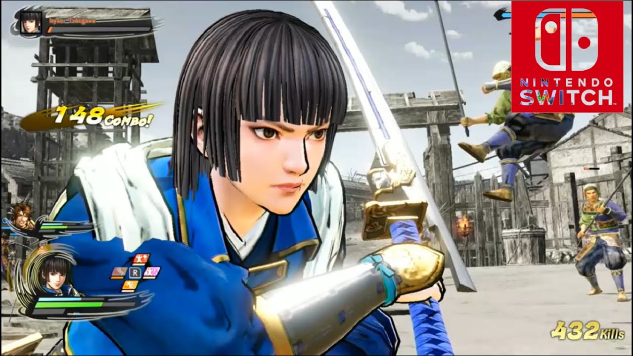 Samurai Warriors 5 - Free Mode Ieyasu Tokugawa & Hideyoshi Hashiba Gameplay - Nintendo Switch